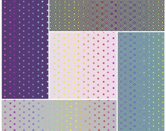 Hexy Rainbow de True Colors by Tula Pink - en incrementos de medio metro