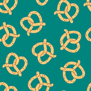 Pretzels from Food Trucks by Jeannie Phan  - by the Half Yard