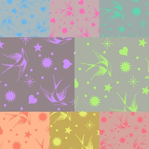 Neon Fairy Flakes from True Colors by Tula Pink- by the half yard