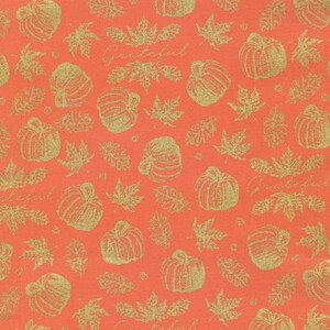 Icons Orange Sparkle from Shades of Autumn by My Mind&#39;s Eye - by the Half Yard- 100% Cotton