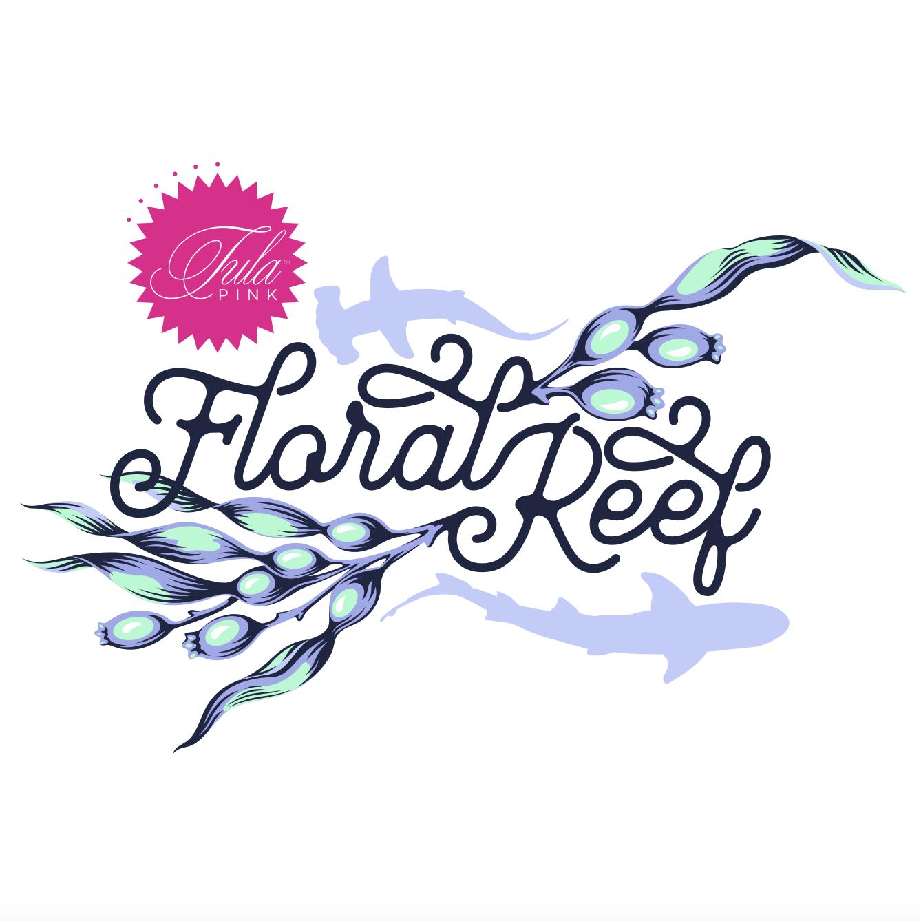 Pink Riptide Riptide Deep Dive From Floral Reef by Tula Pink - by the Half Yard ...
