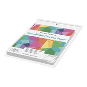 May include: A package of Foundation Paper Piecing paper with a colorful geometric design. The paper is 8.5 x 11 inches and features the text "Foundation Paper Piecing Paper". The package is sealed in clear plastic.
