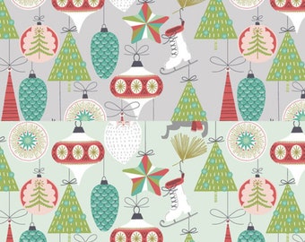 Bells & Baubles from Fa La La by Maude Asbury - sold by the Half Yard