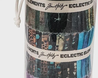 Eclectic Elements by Tim Holtz mini wieża z motywem 2,4" - 63 sztuki - 100% bawełna