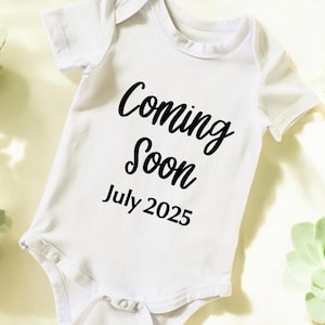 Customized Baby Onesie - Baby Bodysuit - Baby Announcement - Personalized Text Baby Onesie - Size 0-6 Months