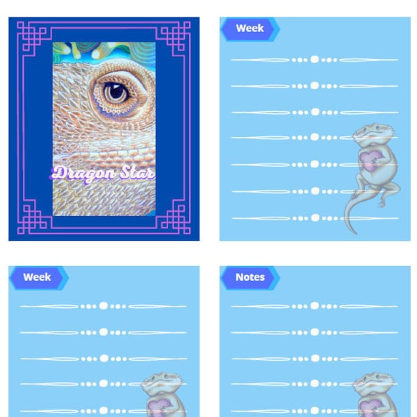 Bearded Dragon Calendar Etsy