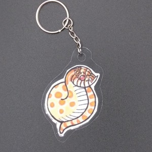 Hognose Snake Keychain - Albino Morph