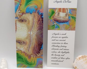 Bearded Dragon Fantasy Art Bookmark - Celestial Dragon