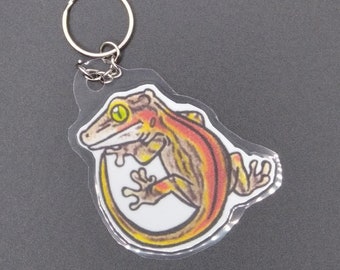Gargoyle Gecko Keychain - Red Stripe