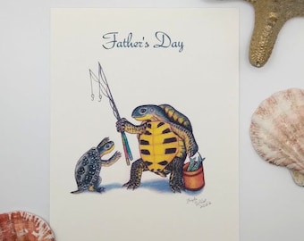 Father's Day Turtle Fishing Trip Card
