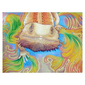 Bearded Dragon Art Print &quot;Celestial Dragon&quot;