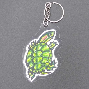 Cute Turtle Keychain - Red Eared Slider
