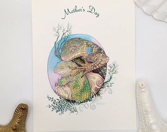 Mother's Day Exotic Lizard Postcard
