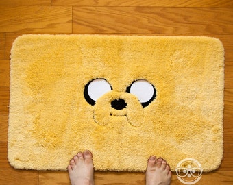 Adventure Time Bath Mat or Rug - Jake - Embroidered Geeky Bathroom or Kitchen Decor