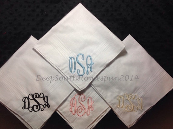 in the world Boxed Personalised embroidered mens hankerchief Probably the best