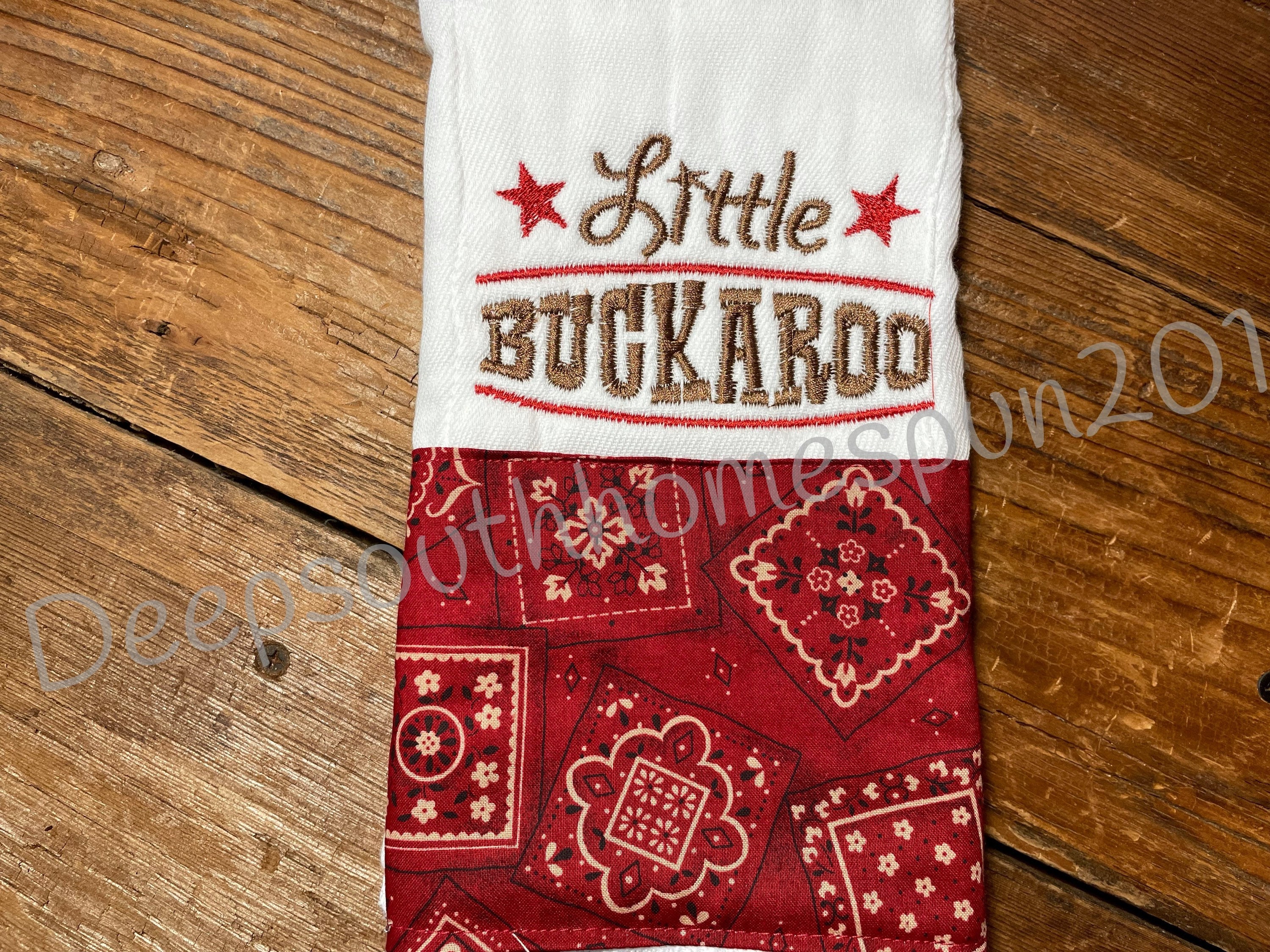 Little Buckaroo Cowboy Baby Embroidered Burp Cloth Great - Etsy
