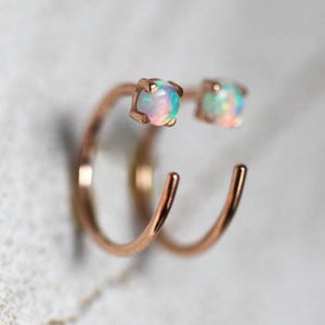 Opal Ear Pin, Opal Ear Jacket, Austalian Opal Earrings