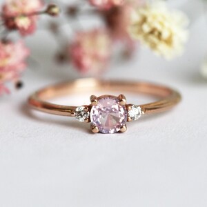 Pink Lavender Sapphire Ring Lavender Sapphire Engagement - Etsy