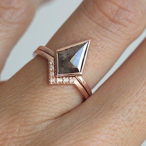 Kite Princess Diamond Ring, Princess Solitaire Ring, White Diamond Ring, simple Diamond Ring