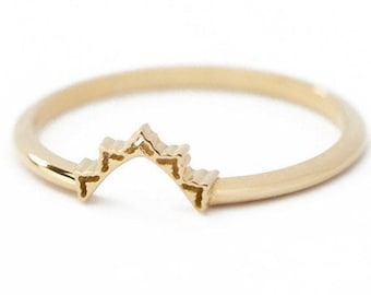 Anillo de bodas de encaje de oro de 14 quilates, anillo de bodas de encaje, anillo de oro de 18 quilates, anillo de encaje a juego, anillo de bodas delicado