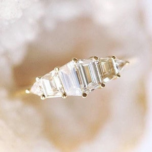 Trapez Diamant Verlobungsring