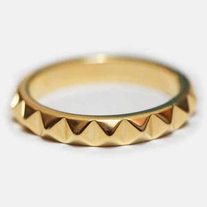 Tige d&#39;alliance, alliance unique en or, alliance en or, or massif 18 carats
