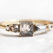 Cluster Salz und Pfeffer Diamant Ring, 18k Diamant Cluster Ring