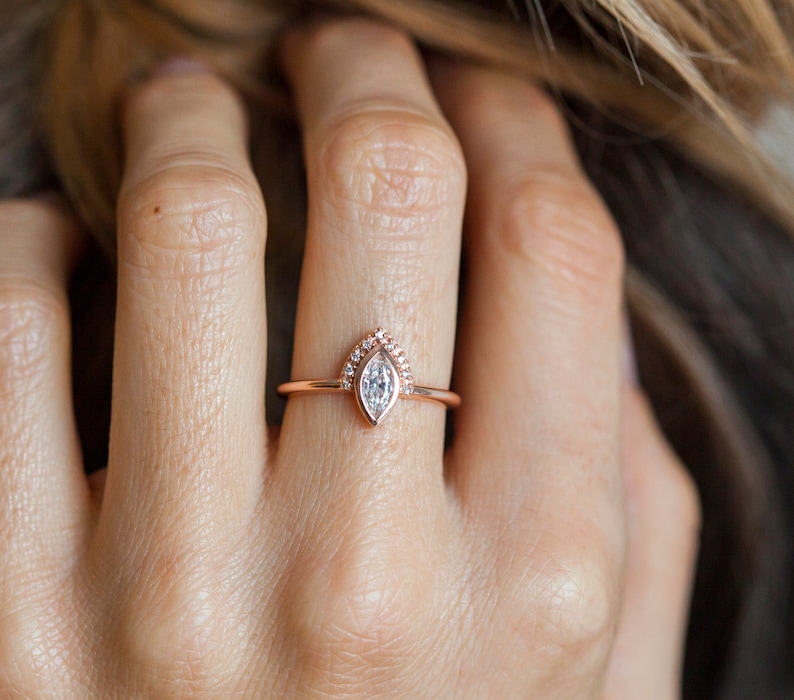 rose gold marquise engagement ring rose gold marquise engagement ring