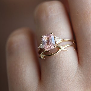 Delicate Twig Ring, Gold Floral Ring available in 14k 18k Gold and platinum image 5