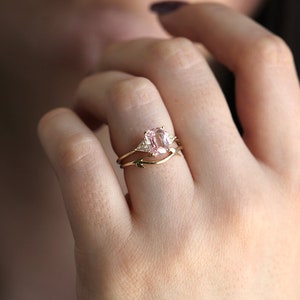 Delicate Twig Ring, Gold Floral Ring available in 14k 18k Gold and platinum image 6