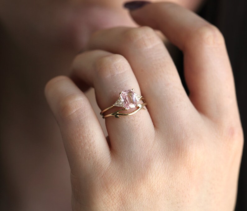 Delicate Twig Ring, Gold Floral Ring available in 14k 18k Gold and platinum image 6