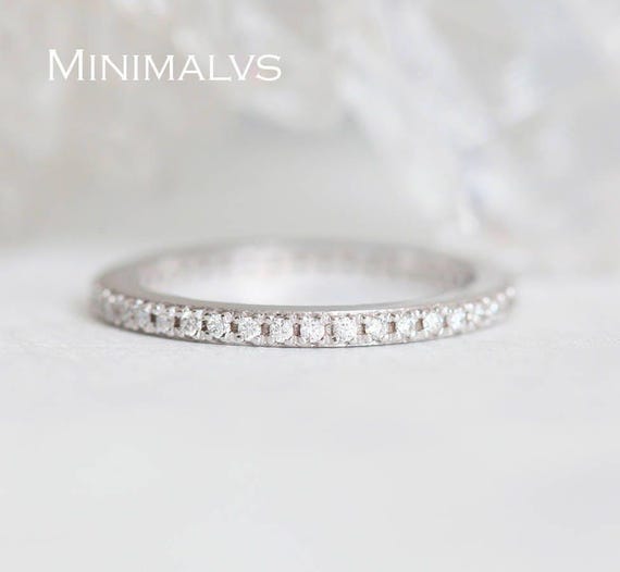 Eternity Diamond Band, Eternity Diamond Ring, White Gold Diamond Ring, Rose Gold Diamond Ring, classic Diamond Band, Band For Her