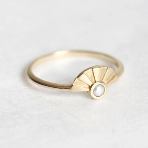 Natural Ruby Ring, Yellow Gold Ruby Engagement Ring, Red Gemstone Ring, Bohemian Engagement Ring image 5