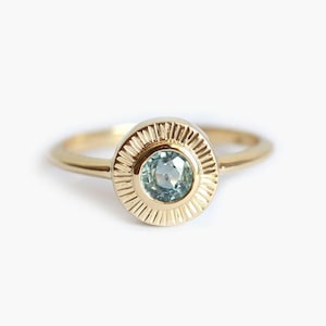 Montana Sapphire Ring, Montana Sapphire Engagement Ring, Natural Sapphire Solitaire Ring