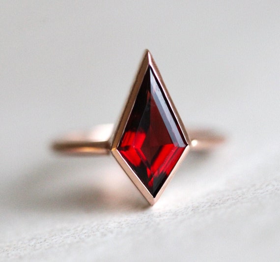 Buy Natural Red Garnet Ring925 Sterling Silverjanuary Online in India - Etsy  | Red garnet ring, Gemstone rings garnet, Garnet rings