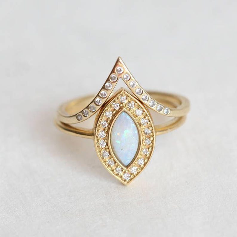 Rose Gold Diamond Ring, Rose Gold Wedding Ring, Stacking Rose Gold Ring, Diamond Stacking ring, Curved wedding band image 7
