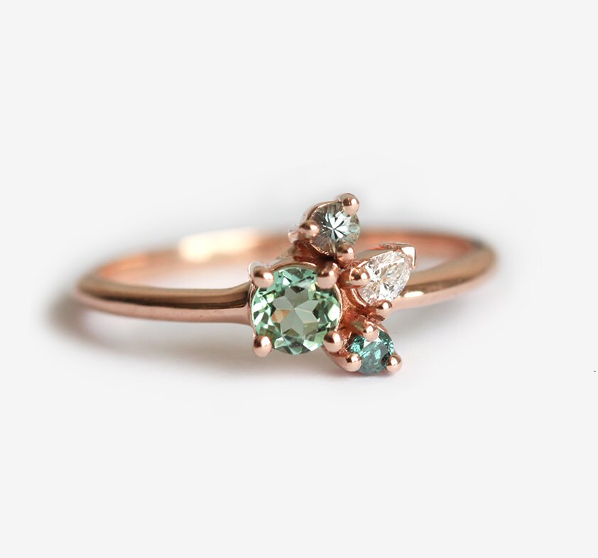 Nisiddh Inc 1.50 Ct Heart Shape Green Tourmaline & White Simulated Diamond Milgrain Weave Wedding Ring Set 925 Sterling Silver 14k Rose Gold Plated Nisiddh Inc 1.50 Ct Heart Shape Green Tourmaline & White Simulated Diamond Milgrain Weave Wedding Ring Set 925 Sterling Silver 14k Rose Gold Plated