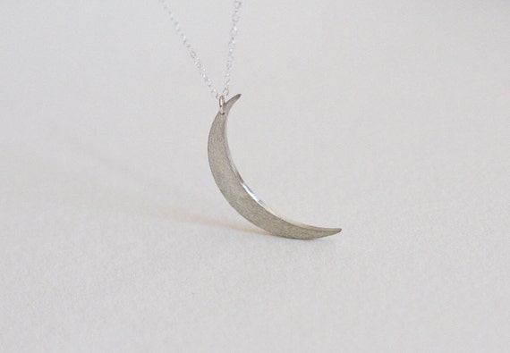 Crescent Moon Silver Pendant Keychain Gift Key Chain Cilp On Bag