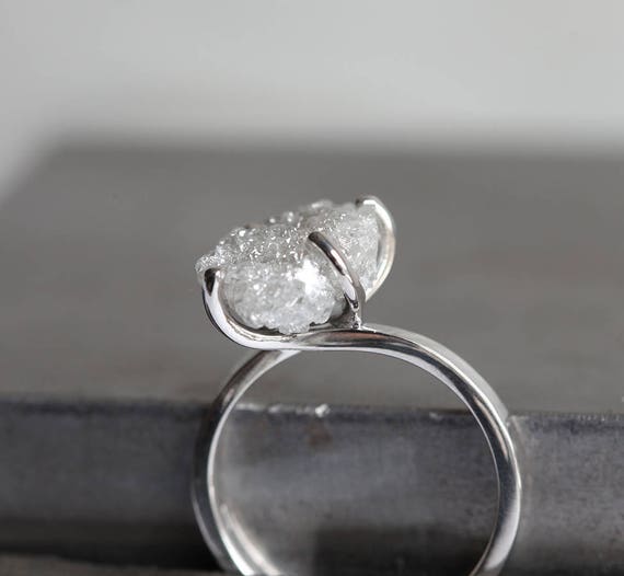 Raw grey deals diamond ring