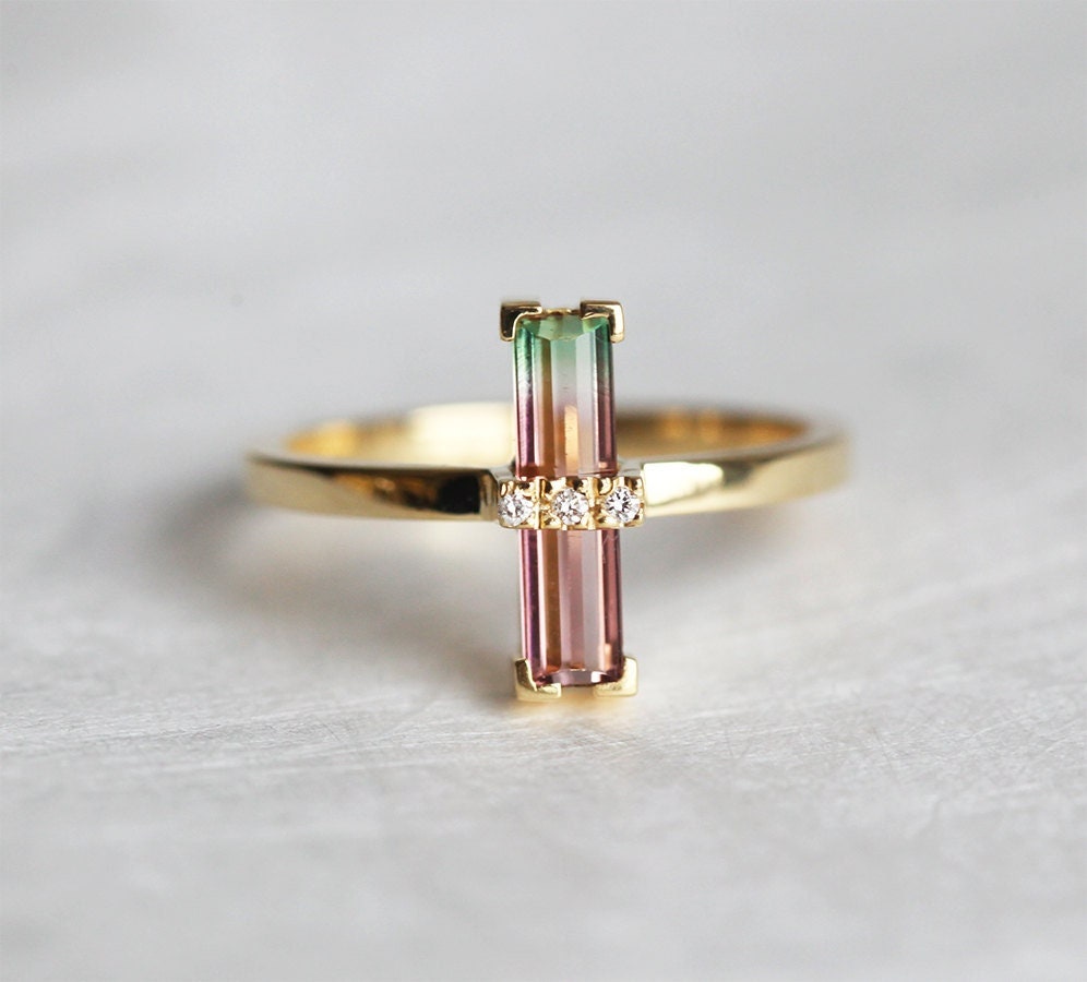 One Of A Kind: Watermelon Tourmaline Slice Étienne Ring – Tippy Taste  Jewelry