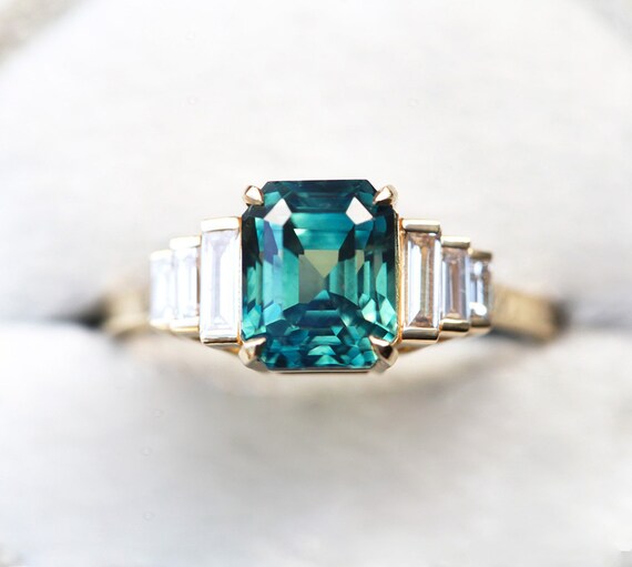 Art deco sapphire rings clearance