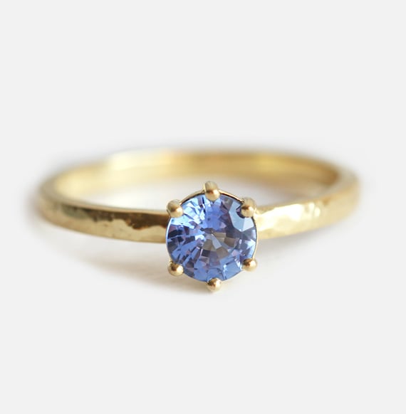 Klacht Perfect warm Korenbloem Blauwe Saffier Ring Blauwe Saffier Solitaire Ring - Etsy  Nederland