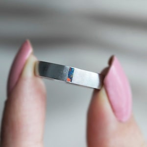 Opal mens band, Mens ring with baguette black opal