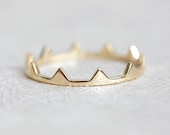 14k Gold Crown Ring, Gold Crown Ring, Stacking Rings, Crown Ring Rose Gold, Crown Ring White Gold, Crown Ring Simple, Minimalist Crown, Ring