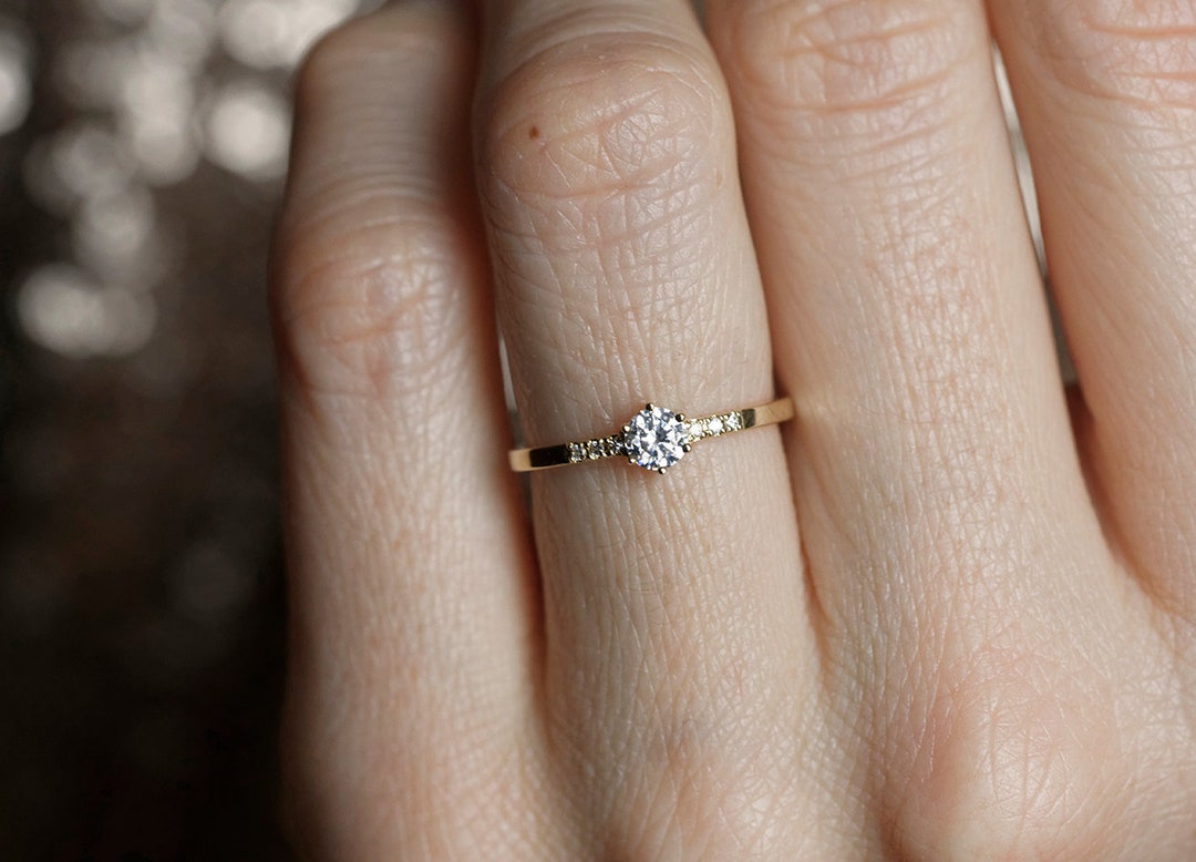 Small diamond store wedding ring