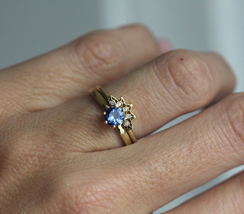 Cornflower Blue Sapphire Ring Blue Sapphire Solitaire Ring Etsy