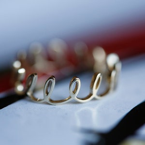 Twisted Wedding Band, Loop Ring in 14k or 18k Solid Gold image 6