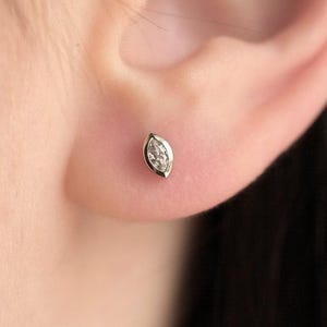 Marquise Diamond Studs / Diamond Stud Earrings 14K Gold / Available in 14k Gold, Rose Gold, and White Gold