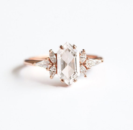 White rose cut diamond store