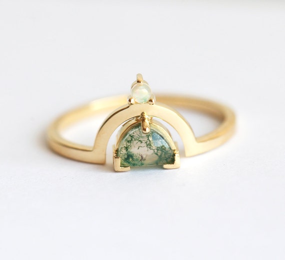 agate diamond ring